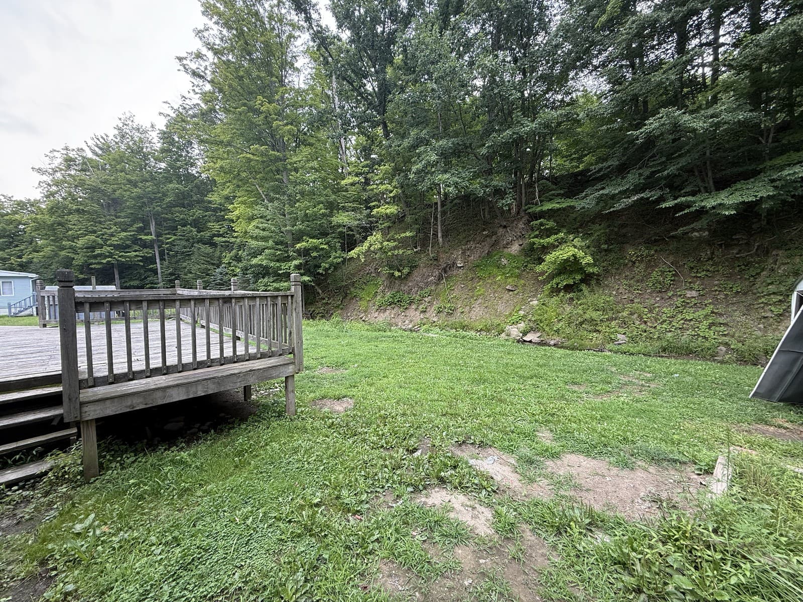 Rear yard toward wooded and creek area