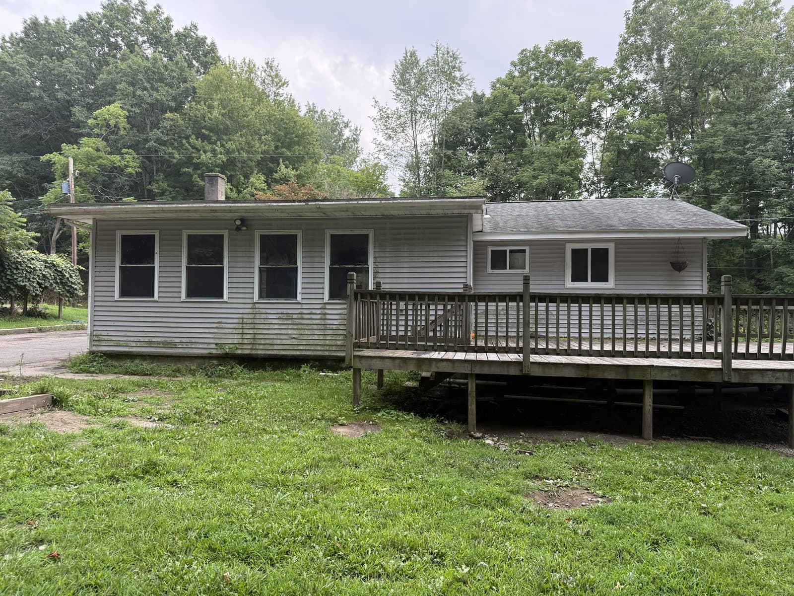 Rear elevation and deck