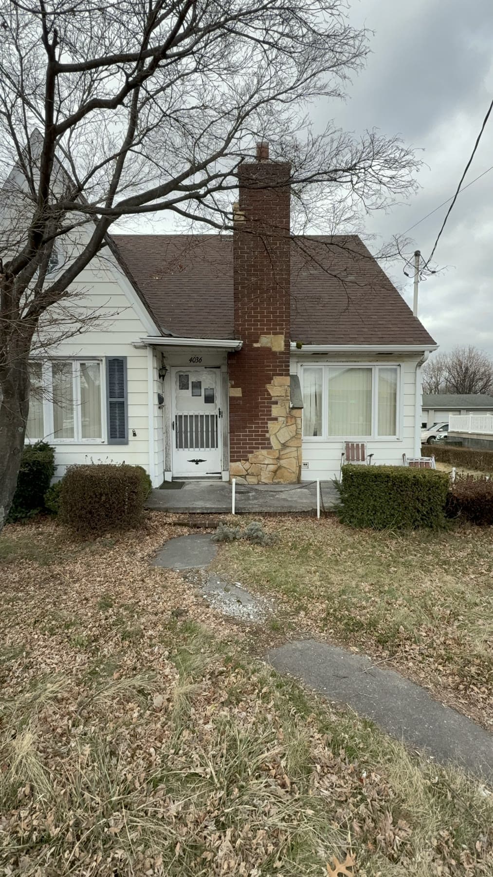 Front exterior — renovation in progress
