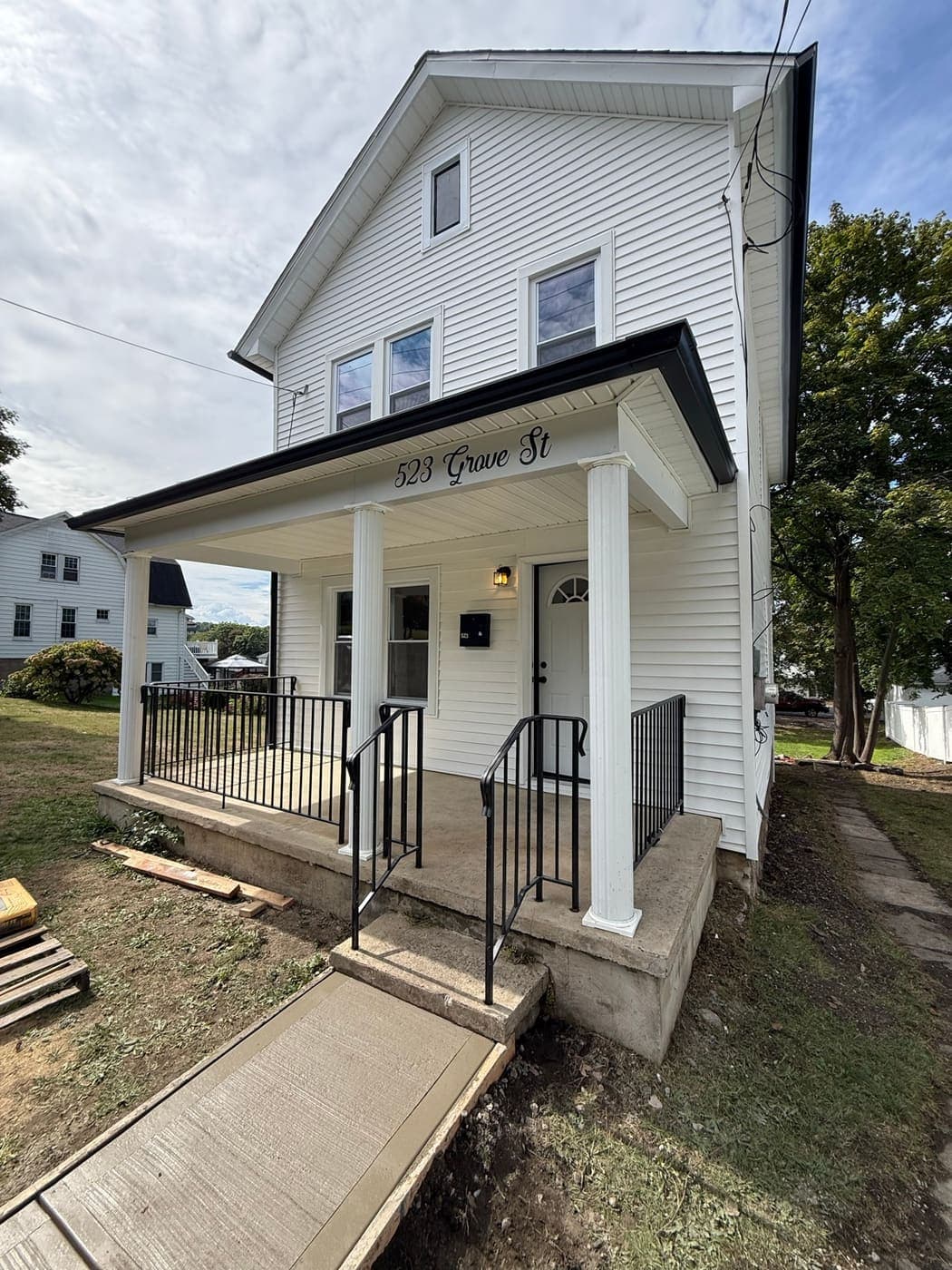 Renovated exterior at 523 Grove St in Avoca, Pennsylvania